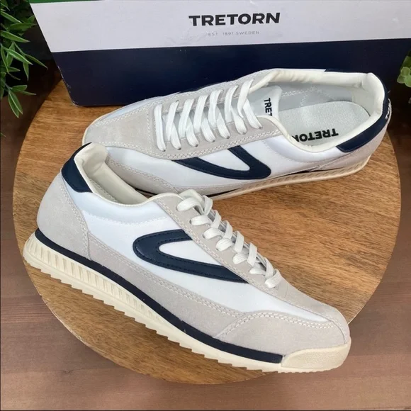 Tretorn Rawlins Navy and White Sneakers - Picture 5 of 5